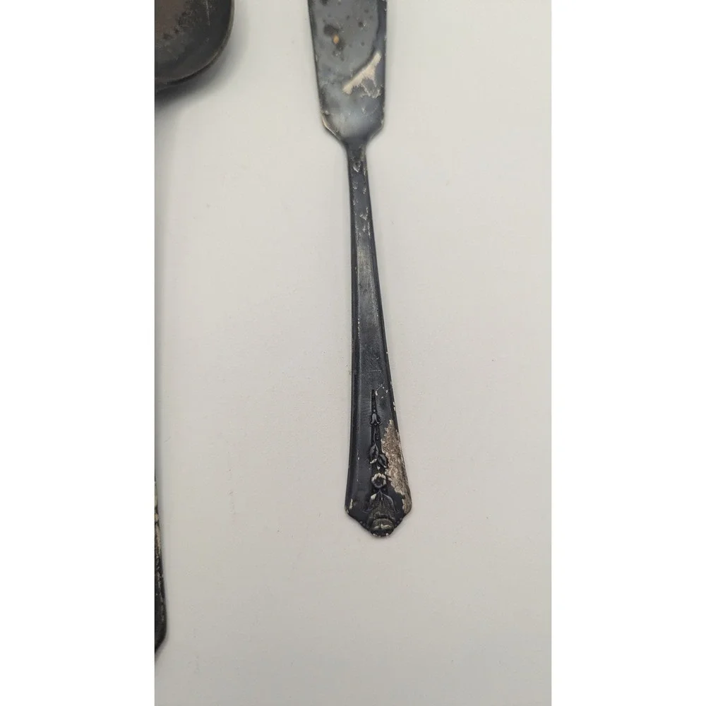 Vintage W Rogers Mfg Co Spoons Holmes & Edwards Butter‎ Spreader Silverplate 3pc